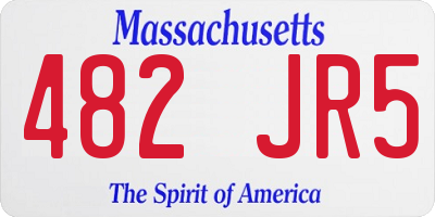MA license plate 482JR5