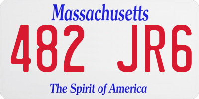 MA license plate 482JR6