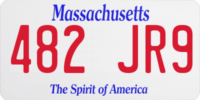 MA license plate 482JR9