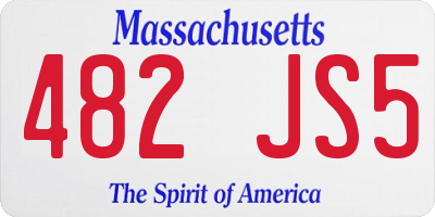 MA license plate 482JS5