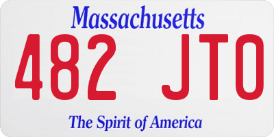 MA license plate 482JT0