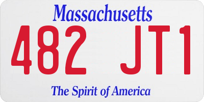 MA license plate 482JT1