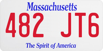 MA license plate 482JT6