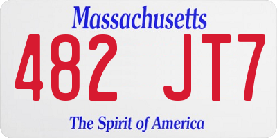 MA license plate 482JT7