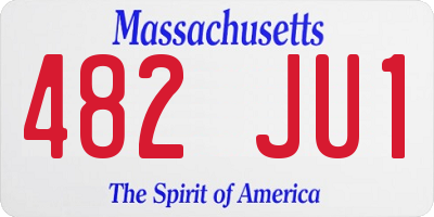 MA license plate 482JU1