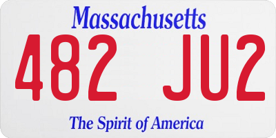 MA license plate 482JU2