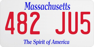 MA license plate 482JU5