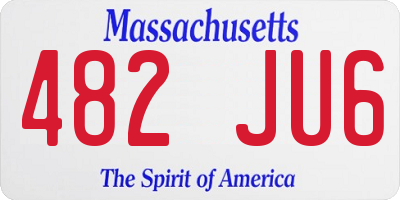 MA license plate 482JU6