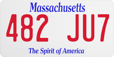 MA license plate 482JU7