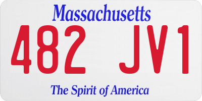MA license plate 482JV1
