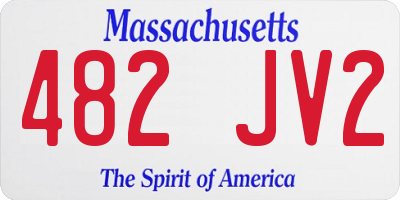 MA license plate 482JV2