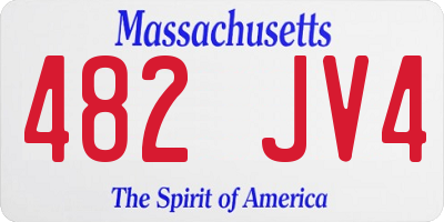 MA license plate 482JV4