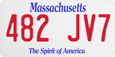 MA license plate 482JV7