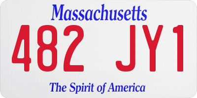 MA license plate 482JY1