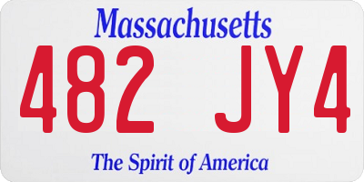 MA license plate 482JY4