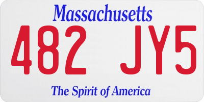 MA license plate 482JY5