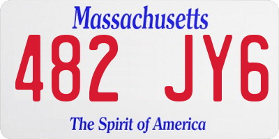 MA license plate 482JY6