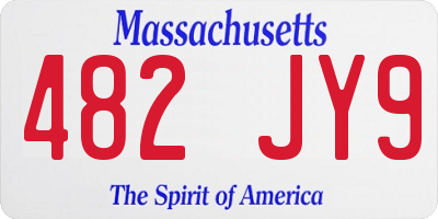 MA license plate 482JY9