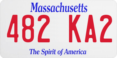 MA license plate 482KA2