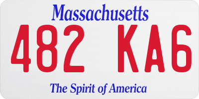 MA license plate 482KA6