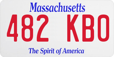 MA license plate 482KB0