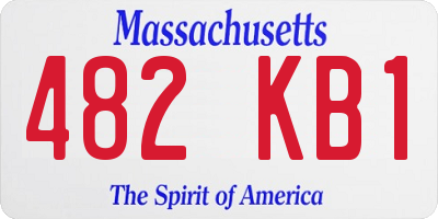 MA license plate 482KB1