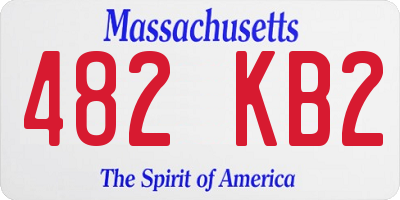 MA license plate 482KB2
