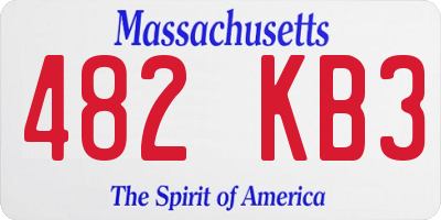 MA license plate 482KB3