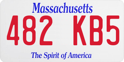 MA license plate 482KB5