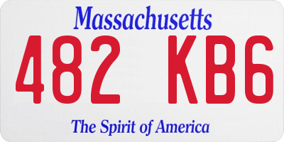 MA license plate 482KB6