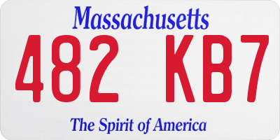 MA license plate 482KB7