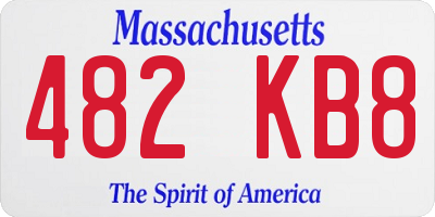 MA license plate 482KB8