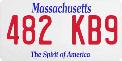 MA license plate 482KB9