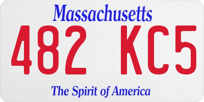 MA license plate 482KC5