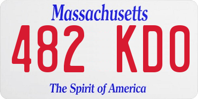 MA license plate 482KD0