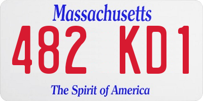 MA license plate 482KD1