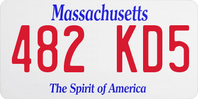 MA license plate 482KD5