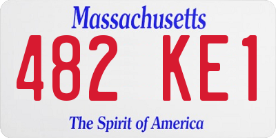 MA license plate 482KE1