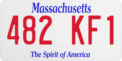 MA license plate 482KF1