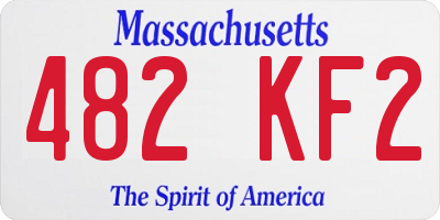 MA license plate 482KF2