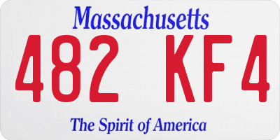 MA license plate 482KF4