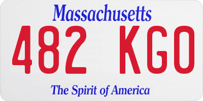 MA license plate 482KG0