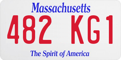 MA license plate 482KG1