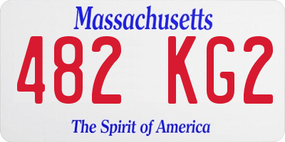 MA license plate 482KG2