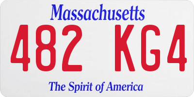 MA license plate 482KG4