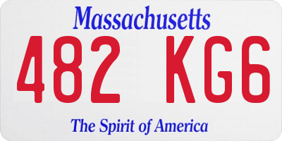 MA license plate 482KG6