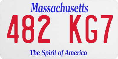 MA license plate 482KG7