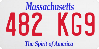 MA license plate 482KG9