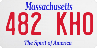 MA license plate 482KH0