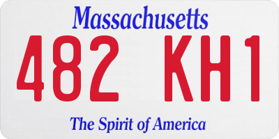 MA license plate 482KH1